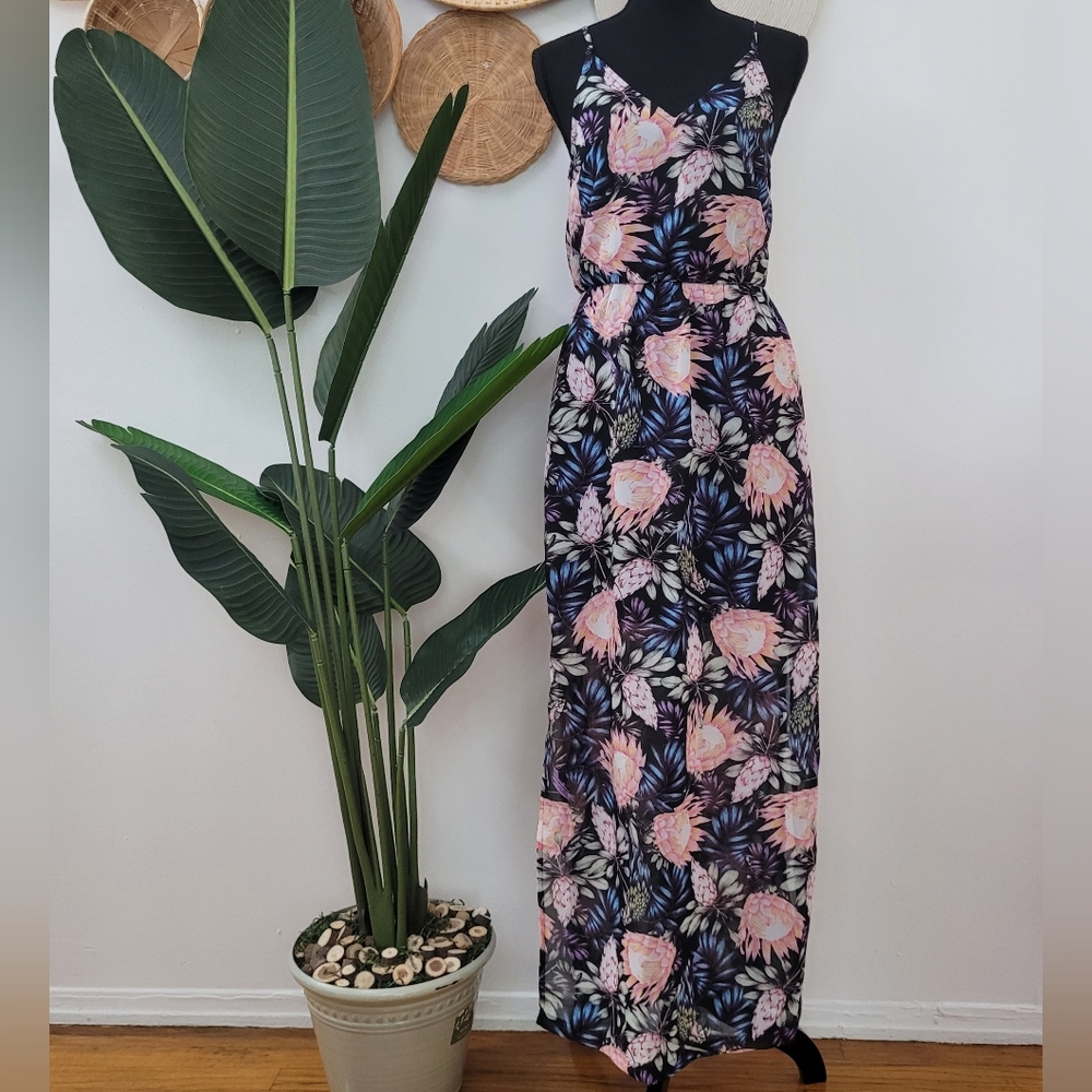 Flower purple maxi dress-#4